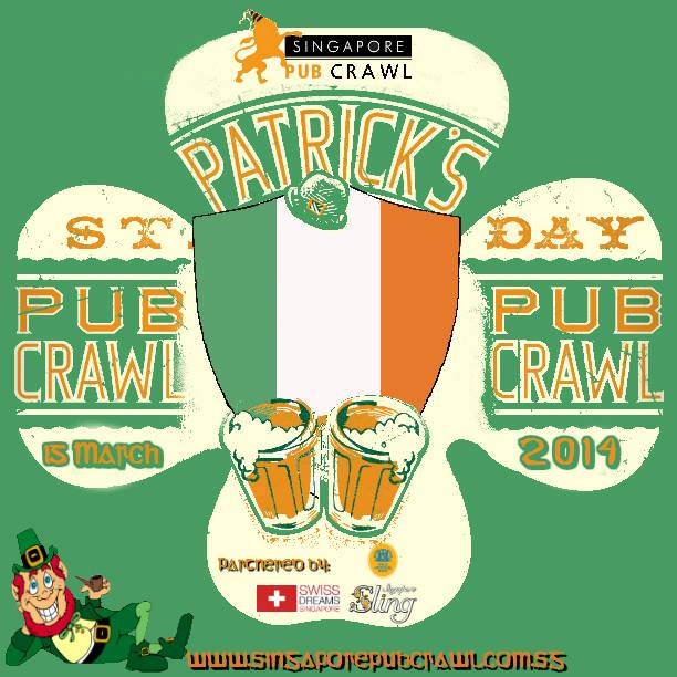 The Official Singapore St. Patrick's Day Pub Crawl for Gourmet Adventures
